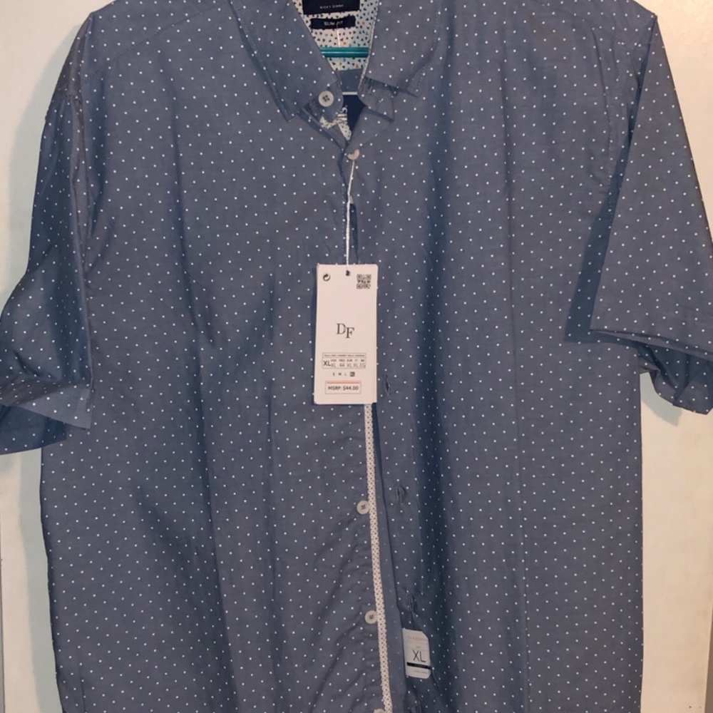 Denim & Flower Slim Fit Casual Button Down